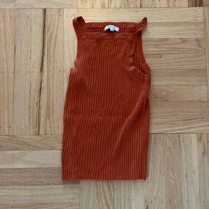 Madewell ribbed rust tank top